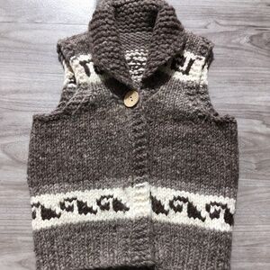 Cowichan Vest (authentic, women, xs, brown)